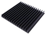 Radiator extrudat cu aripioare negru 150x159x15 mm