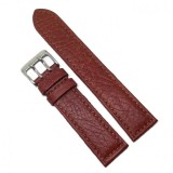Cumpara ieftin Curea de ceas din Piele Naturala - Culoare Rosie - Catarama dubla - 22mm -