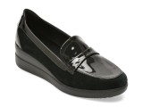 Mocasini GEOX negri, D6630A, din piele intoarsa