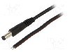 Cablu alimentare DC, cabluri, DC 5,5/1,7 mufa, negru, 1,5m, WEST POL - P55-TT-T075-150BK