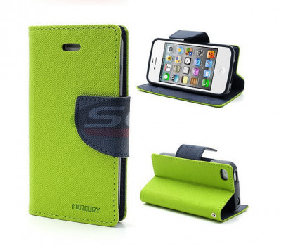 Toc FlipCover Fancy Microsoft Lumia 640 LTE LIME-NAVY foto