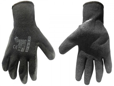 Mănuși groase pentru protecție GEKO, mărimea 10, Latex negru, G73573 foto