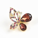 Brosa martisor eleganta fluture cu pietre mov