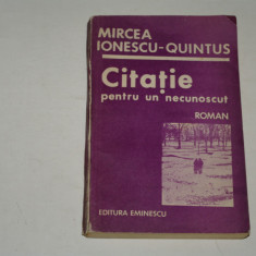 Citatie pentru un necunoscut - Mircea Ionescu-Quintus