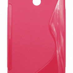 Husa silicon S-case rosie pentru Sony Xperia P (LT22i)