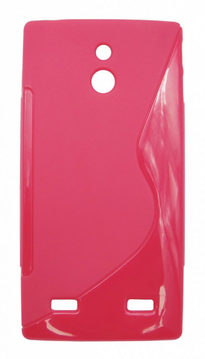 Husa silicon S-case rosie pentru Sony Xperia P (LT22i)