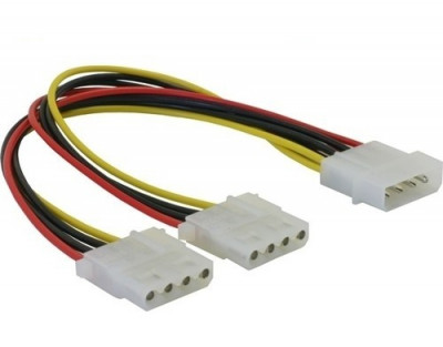 Adaptor alimentare Molex, 1 tata - 2 mama - 128221 foto