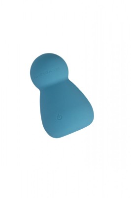 Vibrator Mini Wand Applust FairyGasm, 10 Moduri Vibratii, Silicon, USB, Albastru, 7.5 cm foto