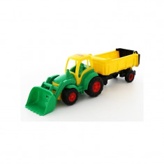 Tractor de jucarie cu incarcator si remorca - Champion, 86x22x26 cm, Polesie foto