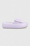 Steve Madden papuci Swoosh femei, culoarea violet, cu platforma, SM11002446