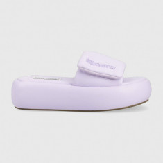 Steve Madden papuci Swoosh femei, culoarea violet, cu platforma, SM11002446