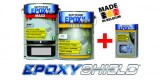 Kit Vopsea Epoxidica Garaj Gri Deschis Rust-Oleum 5L + Lac Epoxidic Transparent 5L + Chipsuri Decorative Cadou, 35-40 mp