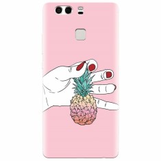 Husa silicon pentru Huawei P9, Rainbow Pinepple