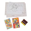 Set Creativ de Crăciun, Bloc de Colorat, 10 Imagini Preimprimate, 10 Creioane Colorate, Autocolante, 33x23cm, Oem