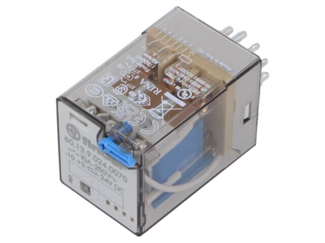 Releu electromagnetic FINDER 3PDT 24VDC 10A PCB cod 60.13.9.024.0070