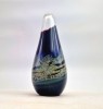 Vaza din sticla plina forma de picatura glass art 25 cm inaltime sticla colorata in genul Murano