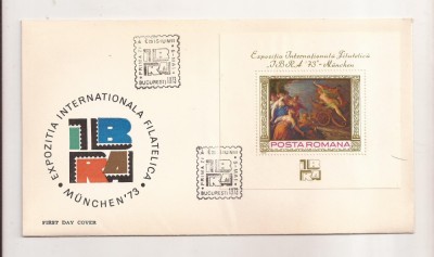 P5 Plic FDC-Prima zi a emisiunii-Expo Int. Filatelica Munchen 73, foto