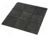Saltea de gimnastică COBA EUROPE, 0.9m x 0.9m, cauciuc nitryl, neagră, 18mm grosime