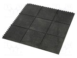 Saltea de gimnastică COBA EUROPE, 0.9m x 0.9m, cauciuc nitryl, neagră, 18mm grosime