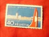 Serie 1 valoare Elvetia 1953 - Aviatie, Nestampilat