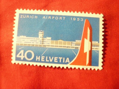 Serie 1 valoare Elvetia 1953 - Aviatie foto