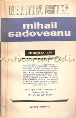 Mihail Sadoveanu - Ion Dodu Balan, G. Bogdan-Duica, Savin Bratu foto