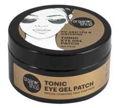 Plasturi cu gel tonice pentru ochi Caffeine &amp; Pu-erh Tea, 60 bucati, Organic Shop