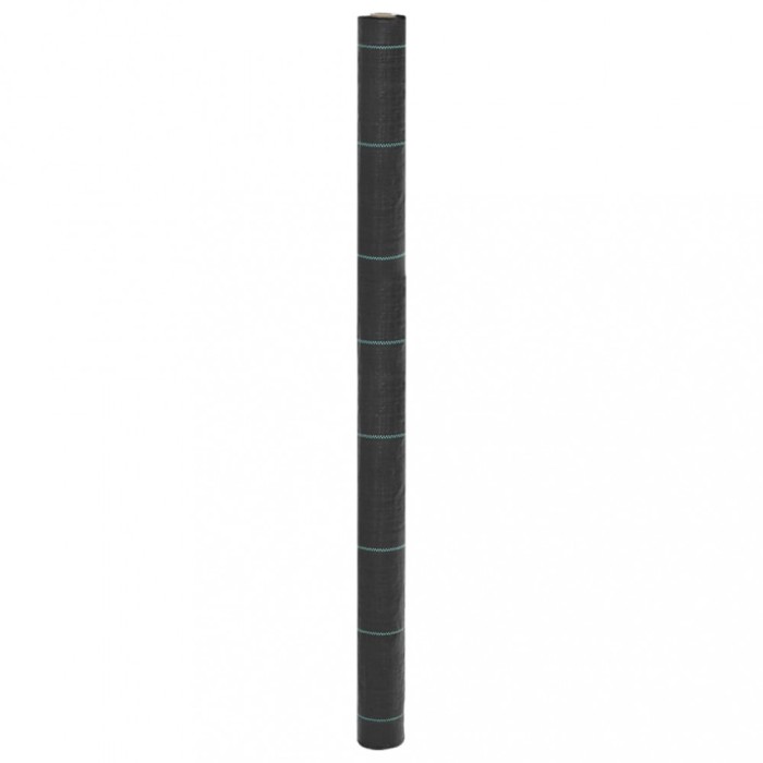 vidaXL Membrană antiburuieni, negru, 1,5x5 m, PP 4005150