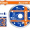 WADFOW - DISC DIAMANTAT CONTINUU - CERAMICA - UMED - 115MM PowerTool TopQuality