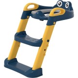 Reductor si Scaunel Inaltator WC, Flippy, pentru Copii 1 - 7 Ani, 2 Trepte Reglabile, Pliabil, Colac Moale, cu Spatar si Manere, Inaltime 54/58 cm x 3