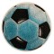 Covor Rotund Camera Copii Model Minge Fotbal 11198-140, Marime 67 x 67 cm, Albastru, Inaltime Fir 9 mm, Antialergic, Polipropilena, Gradinita, Cresa,
