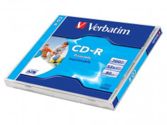 Verbatim CD-R 52X 700MB FAST DRY PRINTABLE JC foto