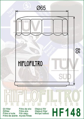 Filtru Ulei HF148 Hiflofiltro TGB 924153 Yamaha 5JW-13440-00 Cod Produs: MX_NEW HF148PE foto