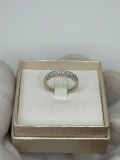 INEL AUR Alb 10K + 10 Diamante = 0.30Ct - Tip Verigheta - Made in SUA - Vintage, 12k