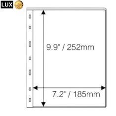 Foi transparente LUX pentru o bancnotă 1C &ndash; 185x252 mm , 10 buc &ndash; format OPTIMA