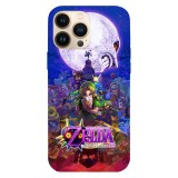Husa compatibila cu Apple iPhone 15 Pro Max model Zelda Majoras mask, Silicon, TPU, Viceversa, Transparent, Carcasa