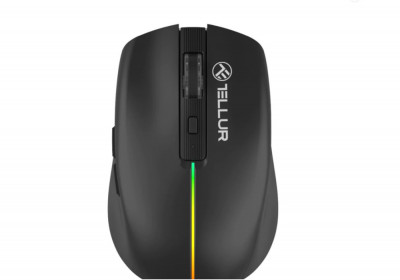 Mouse wireless Tellur Silent Click, negr foto