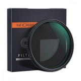 Filtru K&amp;F Concept 58mm Nano-X CPL HD Fader ND2-ND32 Waterproof Japan Optics KF01.1379