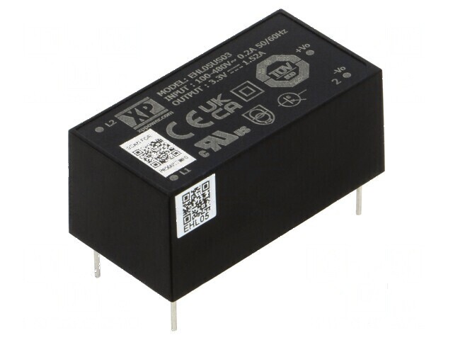 Convertor AC/DC 5W Uieş 3,3VDC Iieş 1,52A OUT 75% EHL THT