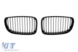 Grile rinichi cu nervuri unice vopsite &icirc;n negru, potrivite pentru BMW Seria 1 E81, E82, E87, E88 2007-2011 Performance AutoTuning