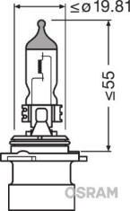 OSRAM 9006XS ORIGINAL Bec, far faza lunga