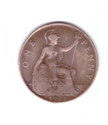 Moneda Marea Britanie 1 penny 1921, stare buna, curata foto