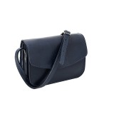 Geanta Dama Piele Naturala Vachetta Bleumarin Umăr Postas 18x9x13 cm, Fabricata in Italia