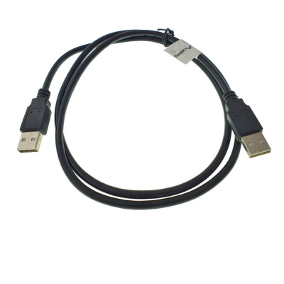 Cablu USB 2.0 tata la USB2.0 tata, Lanberg 42772, lungime 100 cm, negru foto