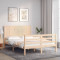 vidaXL Cadru de pat cu tăblie, 140x200 cm, lemn masiv