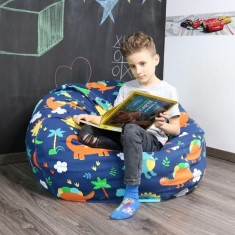 Fotoliu Bean Bag Depozitare Jucarii de Plus DINO - XL foto