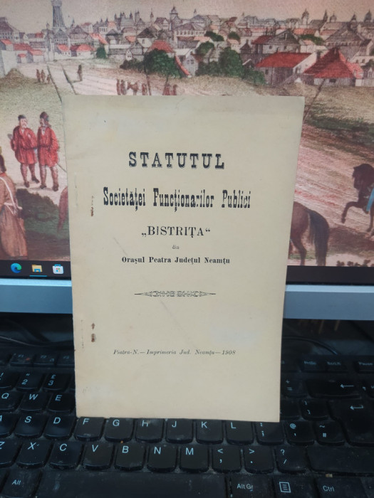 Statutul Societăței Funcționarilor Publici Bistrița orașul Piatra Neamț 1908 075