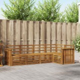 vidaXL Seturi de canapele 5 pcs natural Lemn Solid de Acacia 3374804