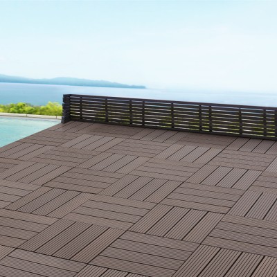 Pardoseala pentru terasa ACWP-6401 maro inchis WPC aprox. 1m&amp;sup2; [en.casa] HausGarden Leisure foto
