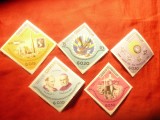 Serie Paraguay 1966 - Aniversari , 5 valori , fara posta aeriana